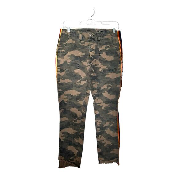 Pam & Gela Uniform Side Stripe Step Hem Pant in Camo Size 26 - Picture 1 of 4